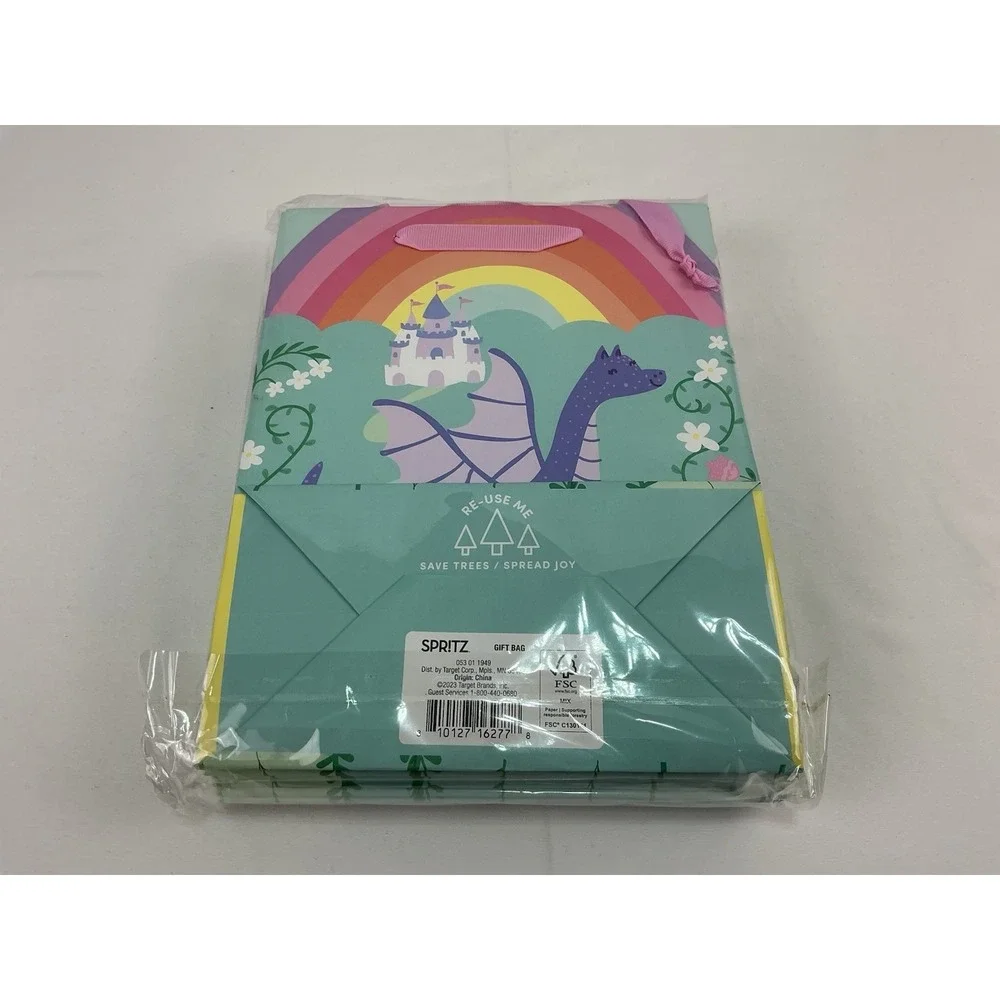Lot of 12‎ Spritz Dragon Castle Rainbow Birthday Gift Bags Party Favor